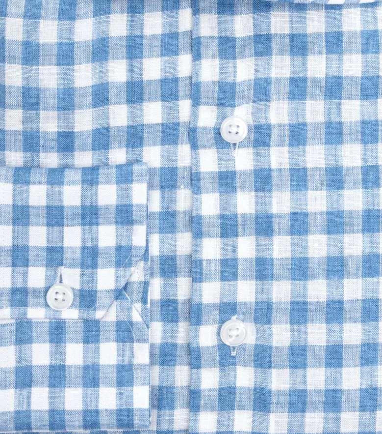 Bügelleichtes, schlichtes weißes Popeline-Hemd