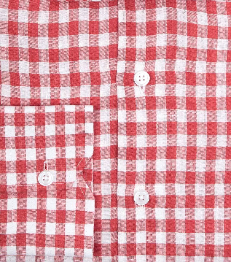Bügelleichtes, schlichtes weißes Popeline-Hemd