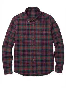 Rotes, grünes und blaues tartan-dickes Flanellhemd